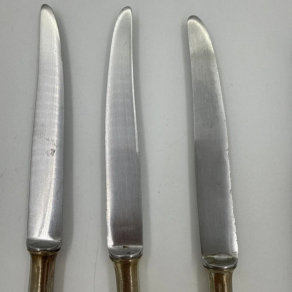 Silvia Made In Germany Vintage Silver Plated Butter Knives Rococo Style Set Of 5
